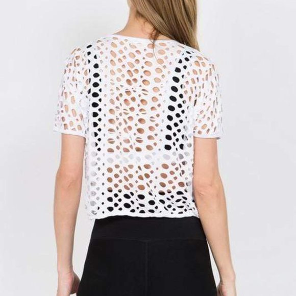 Off The Mat Work Out Shirt-Wht - Picture 3 of 5